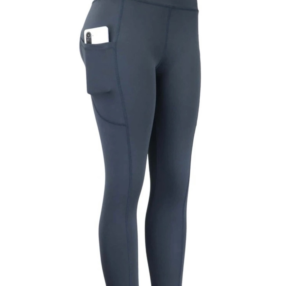 4pcs Yoga Tights M-Shaped Seam Sculpt Booty Compression Leggings With Side Phone - Picture 6 of 9
